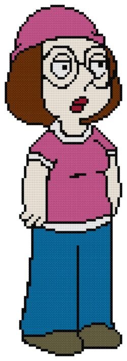 Meg Griffin from Family Guy Counted Cross Stitch Pattern