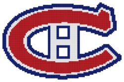 Montreal Canadiens LogoCounted Cross Stitch Pattern