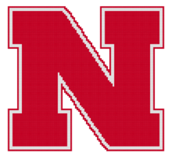 Nebraska Cornhuskers Logo Counted Cross Stitch Pattern
