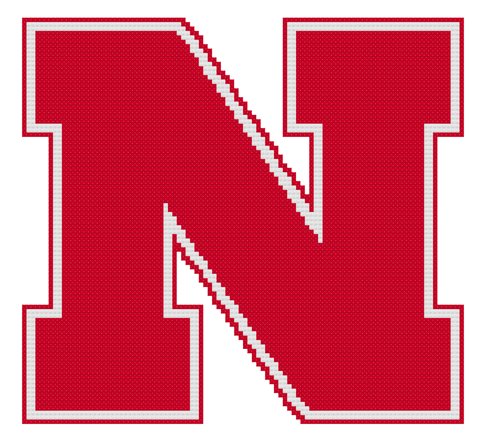 Nebraska Cornhuskers Logo Counted Cross Stitch Pattern