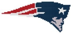 New England Patriots Logo Counted Cross Stitch Pattern