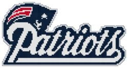 New England Patriots Script Logo Counted Cross Stitch Pattern