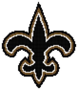 New Orleans Saints Logo Counted Cross Stitch Pattern