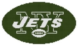 New York Jets Logo Counted Cross Stitch Pattern