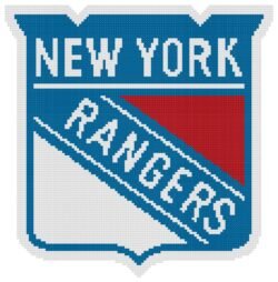 New York Rangers Logo Counted Cross Stitch Pattern