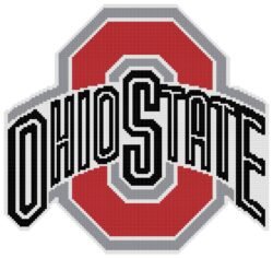 Ohio State Buckeyes Logo Counted Cross Stitch Pattern