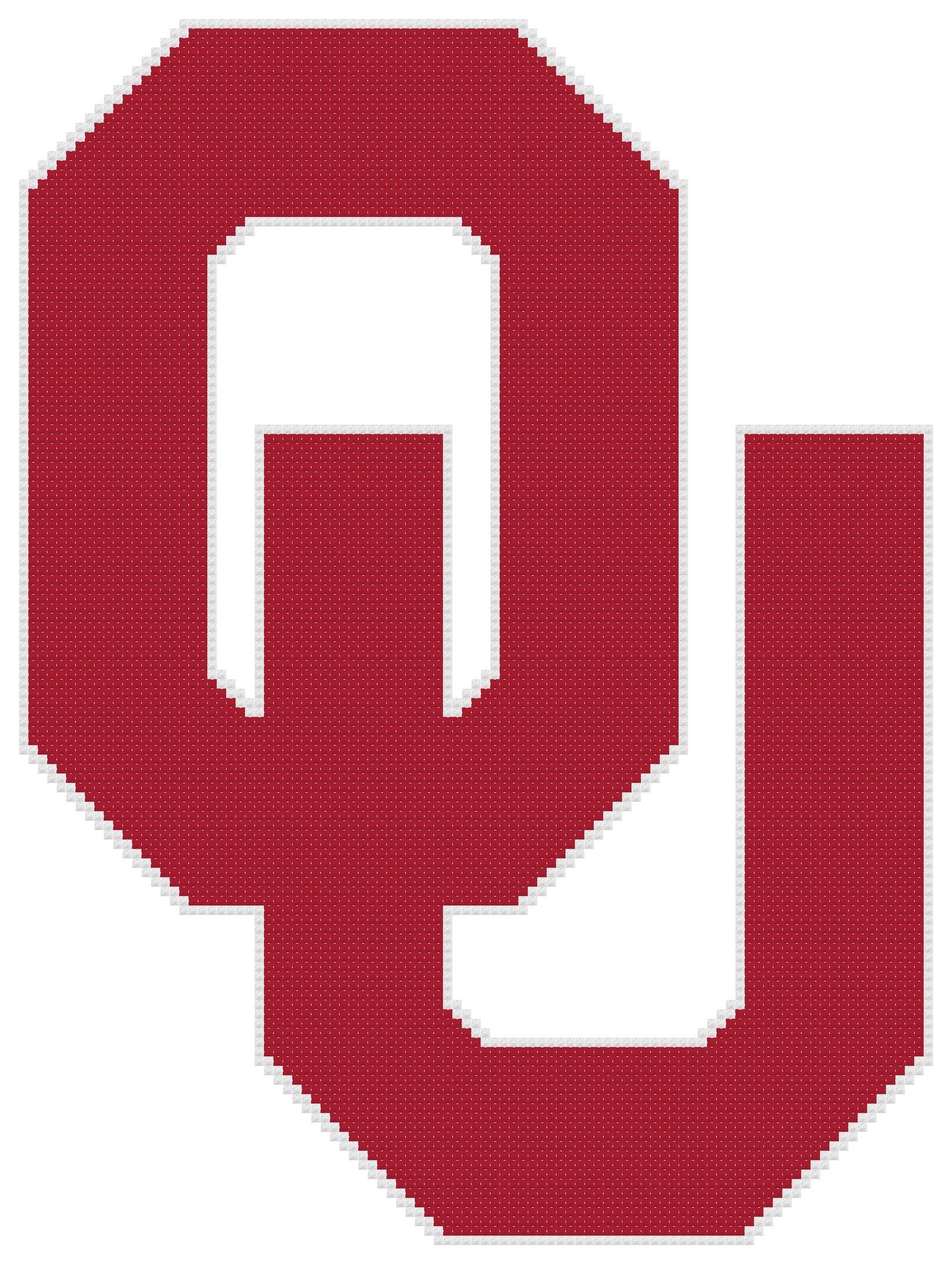 Oklahoma Sooners Logo Counted Cross Stitch Pattern