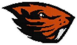 Oregon State Beavers Logo Counted Cross Stitch Pattern