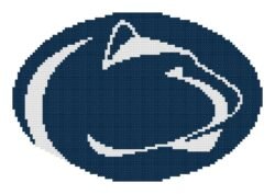 Penn State Nittany Lions Logo Counted Cross Stitch Pattern