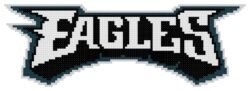 Philadelphia Eagles Script Logo Counted Cross Stitch Pattern
