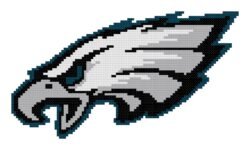 Philadelphia Eagles Logo Counted Cross Stitch Pattern