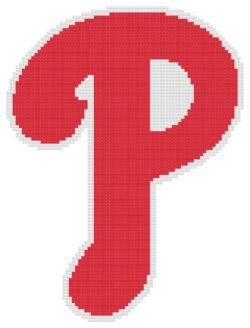 Philadelphia Phillies Logo Counted Cross Stitch Pattern