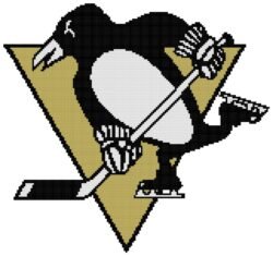 Pittsburgh Penguins Logo Counted Cross Stitch Pattern