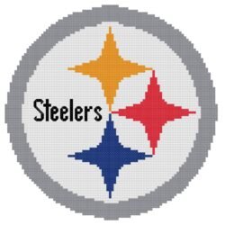 Pittsburgh Steelers Logo Counted Cross Stitch Pattern