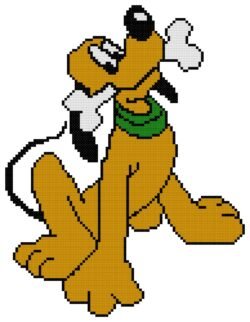 Pluto the Dog Counted Cross Stitch Pattern