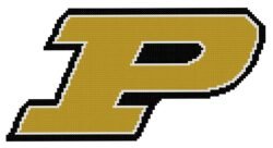 Purdue Boilermakers Logo Counted Cross Stitch Pattern