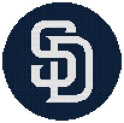 San Diego Padres Logo Counted Cross Stitch Pattern