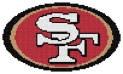 San Francisco 49ers Logo Counted Cross Stitch Pattern