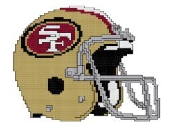 San Francisco 49ers Helmet Counted Cross Stitch Pattern