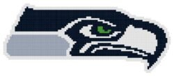 Seattle Seahawks Logo Counted Cross Stitch Pattern