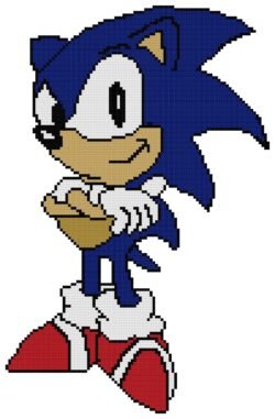 Sonic The Hedgehog Counted Cross Stitch Pattern
