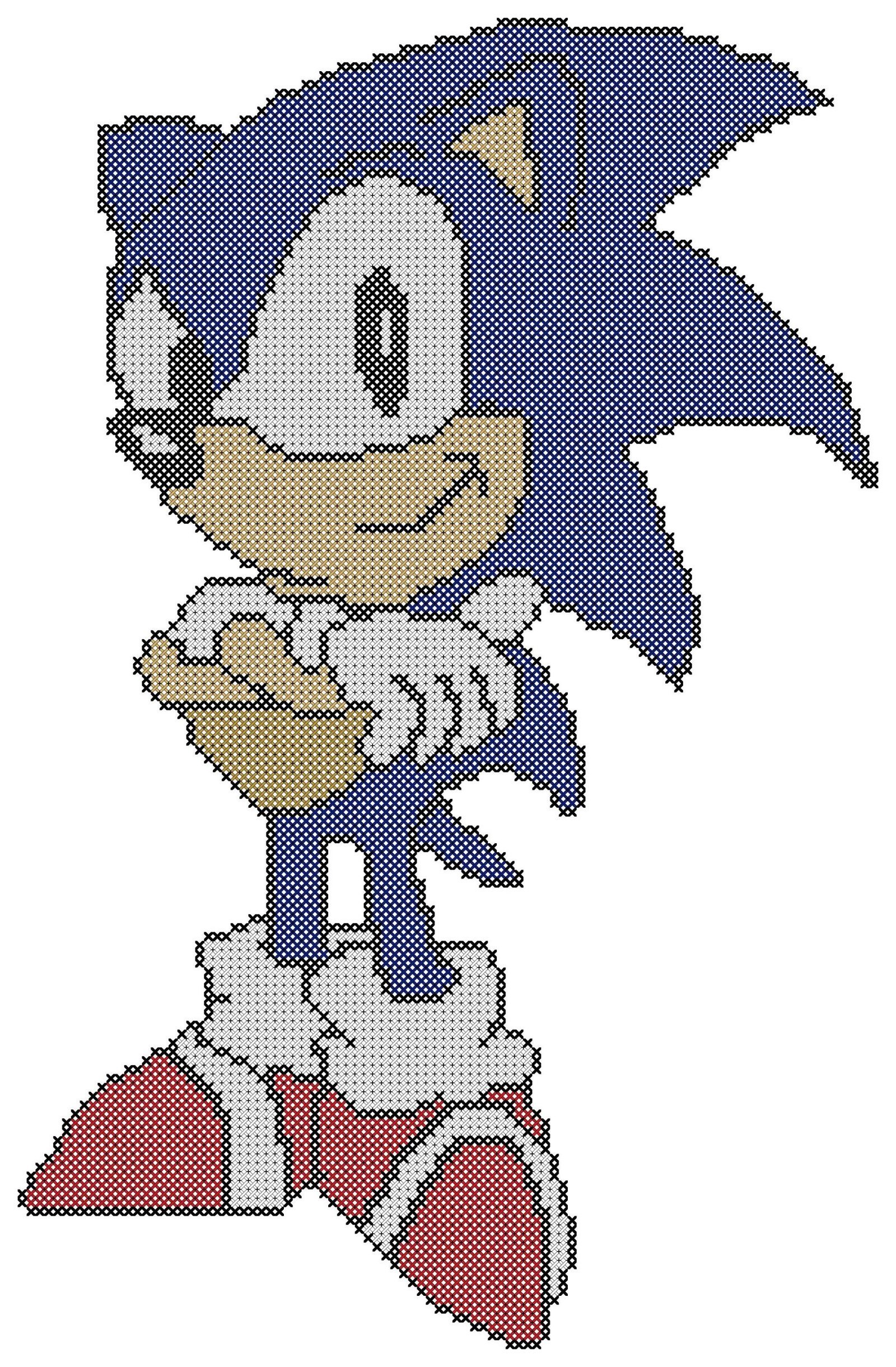 Sonic The Hedgehog Counted Cross Stitch Pattern - Image 3
