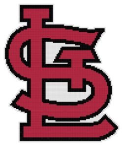 St. Louis Cardinals Logo Counted Cross Stitch Pattern