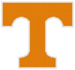 Tennessee Volunteers Logo Counted Cross Stitch Pattern