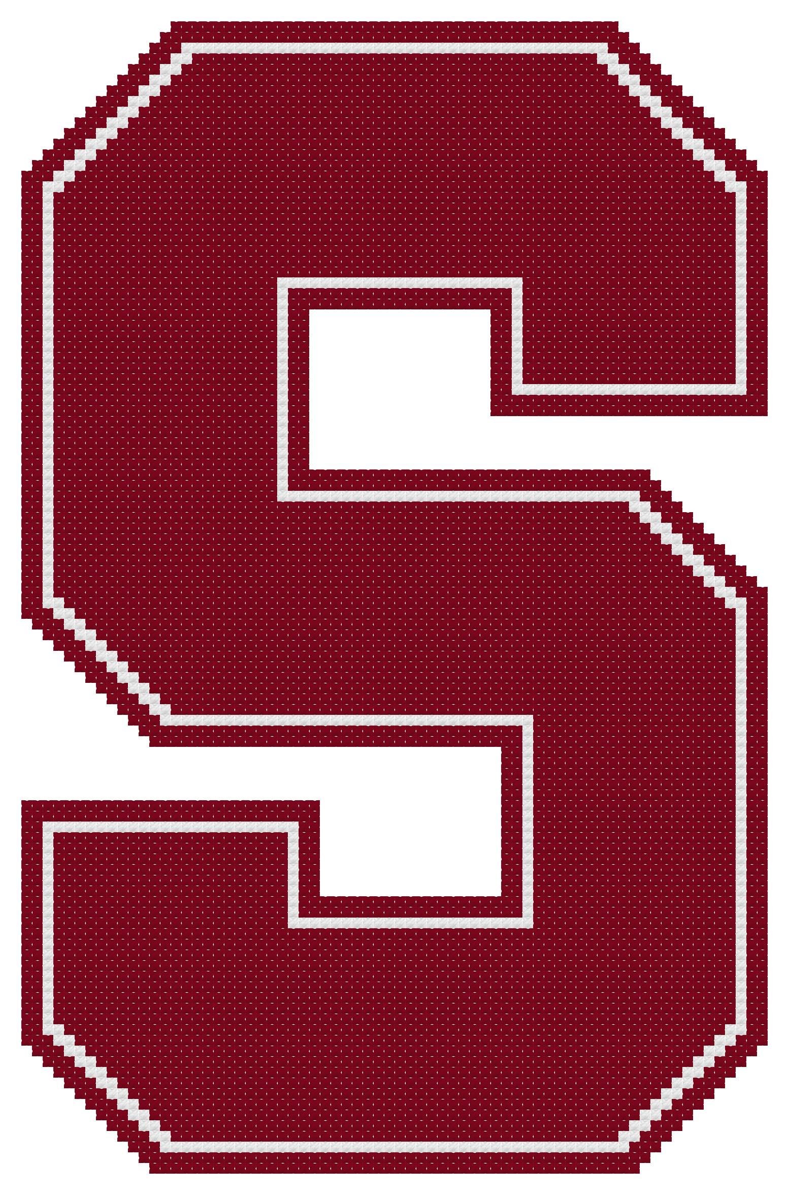 Stanford Cardinal Logo Counted Cross Stitch Pattern