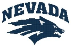 Nevada Wolfpack Logo Counted Cross Stitch Pattern