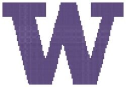 Washington Huskies Logo Counted Cross Stitch Pattern