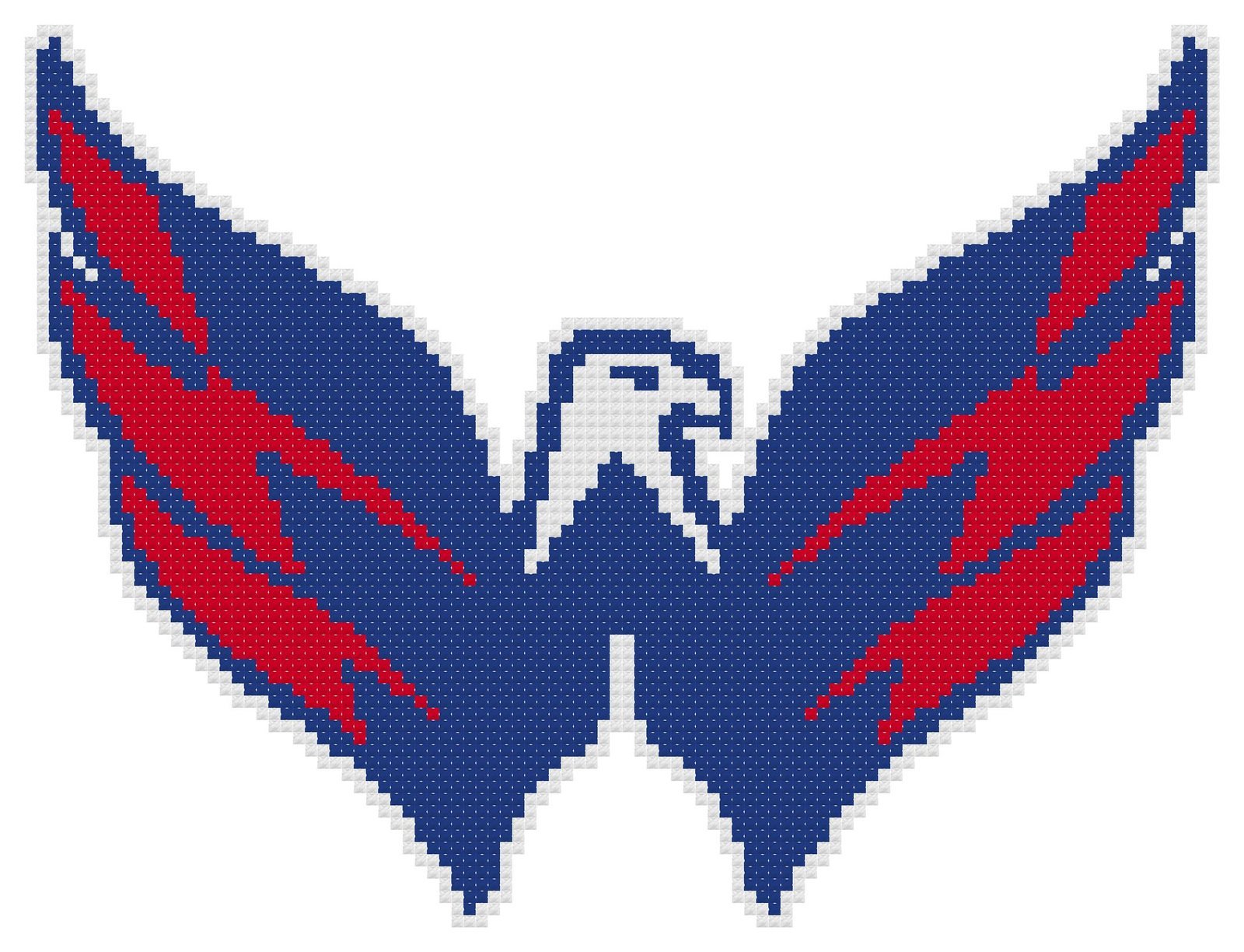 Washington Capitals Logo Counted Cross Stitch Pattern