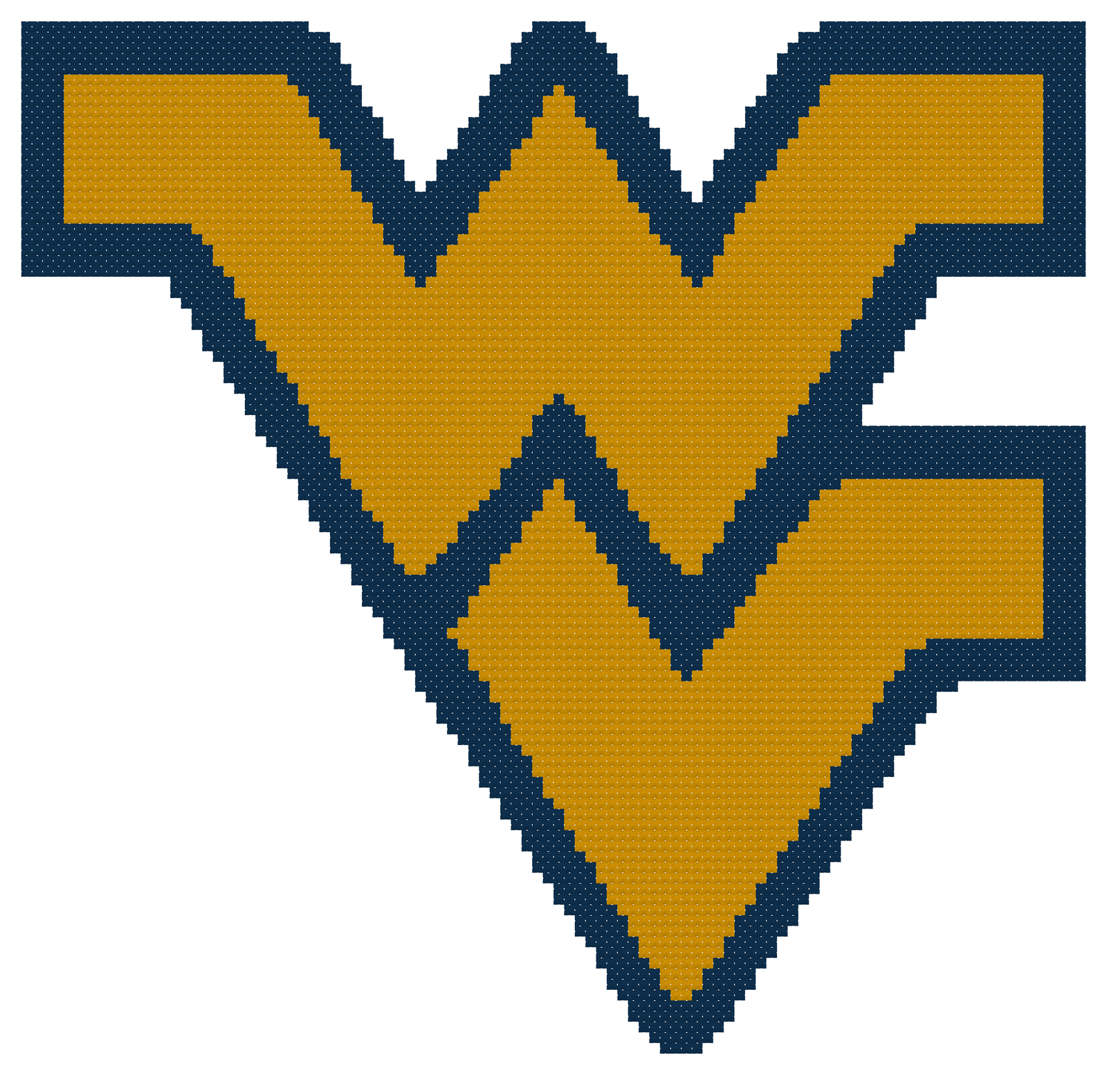 West Virginia Mountaineers Logo Counted Cross Stitch Pattern